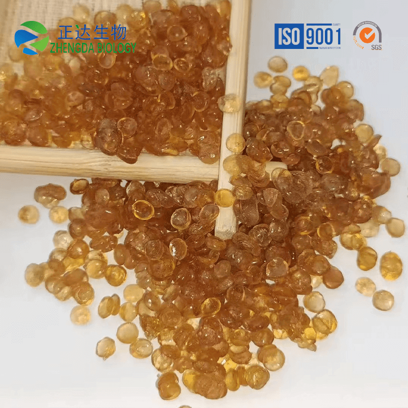 Sandpaper to make gelatin glue particles